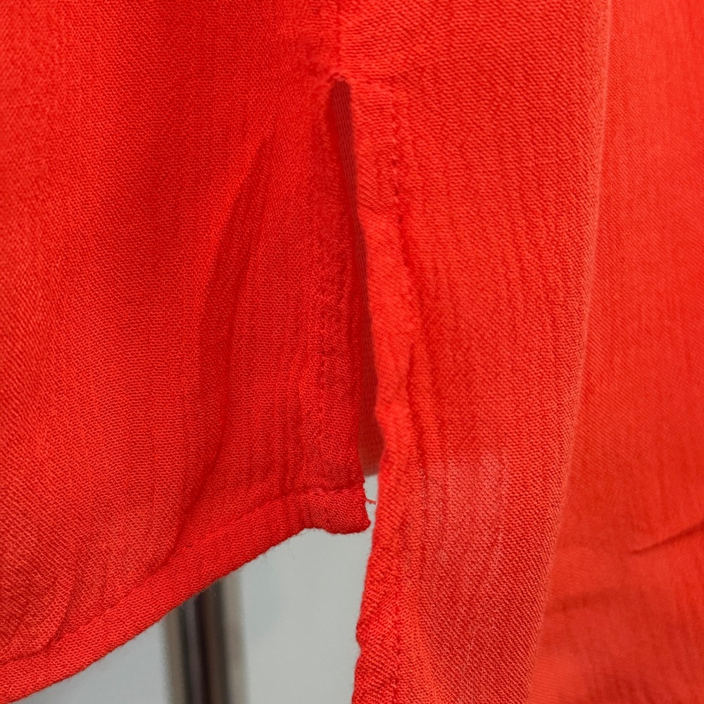 a.n.a. A New Approach Orange V Neck Strappy Back Sleeveless Tunic Top M - Picture 4 of 11